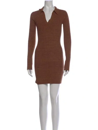 Pre-owned Helmut Lang Mini Dress In Neutral