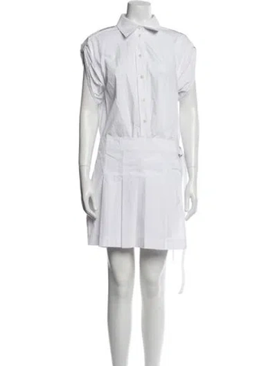 Pre-owned Helmut Lang Mini Dress In White
