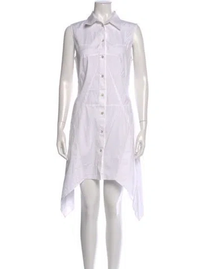 Pre-owned Helmut Lang Mini Dress In White