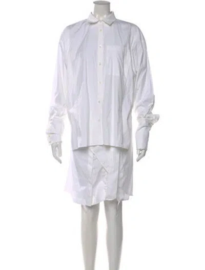 Pre-owned Helmut Lang Mini Dress In White