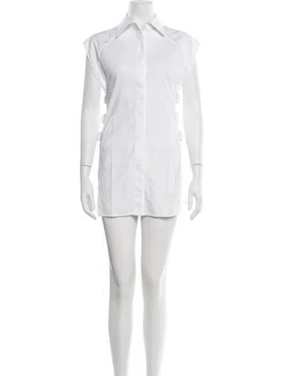 Pre-owned Helmut Lang Mini Dress In White