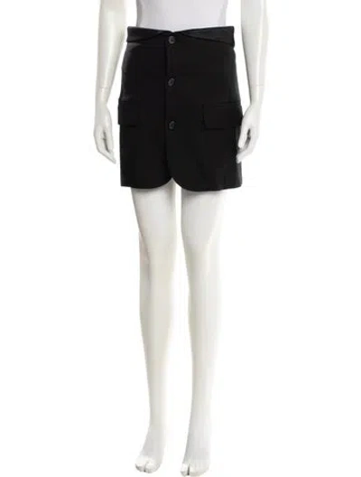 Pre-owned Helmut Lang Mini Skirt In Black
