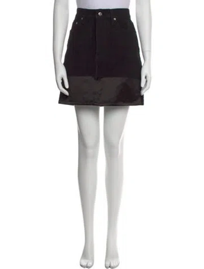 Pre-owned Helmut Lang Mini Skirt In Black