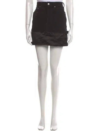 Pre-owned Helmut Lang Mini Skirt In Black