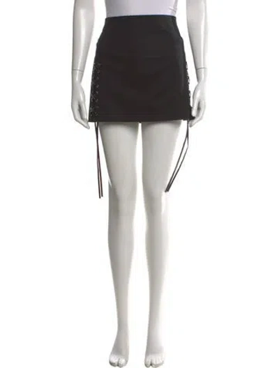 Pre-owned Helmut Lang Mini Skirt In Black