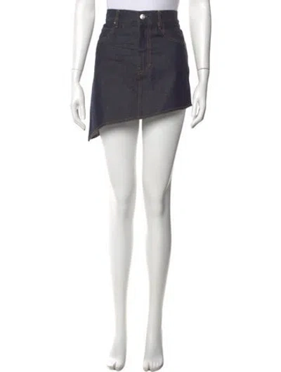 Pre-owned Helmut Lang Mini Skirt In Blue