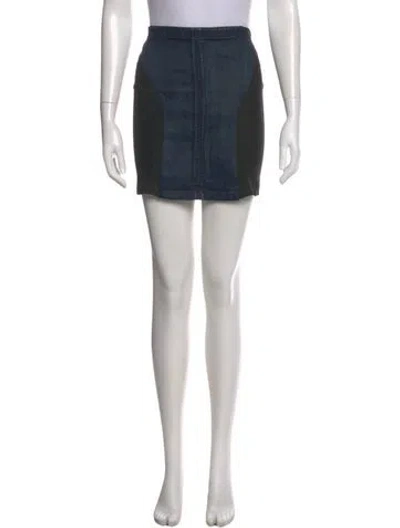 Pre-owned Helmut Lang Mini Skirt In Blue