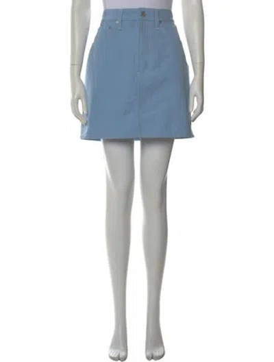 Pre-owned Helmut Lang Mini Skirt In Blue