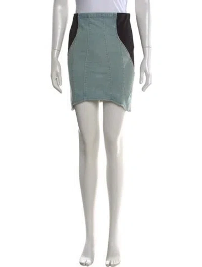 Pre-owned Helmut Lang Mini Skirt In Blue