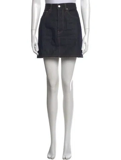 Pre-owned Helmut Lang Mini Skirt In Blue