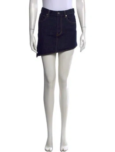 Pre-owned Helmut Lang Mini Skirt In Blue