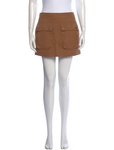 Pre-owned Helmut Lang Mini Skirt In Brown
