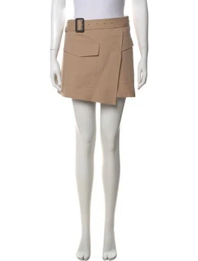 Pre-owned Helmut Lang Mini Skirt In Brown