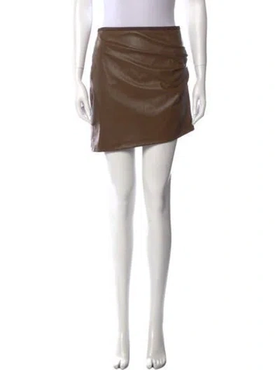 Pre-owned Helmut Lang Mini Skirt In Brown