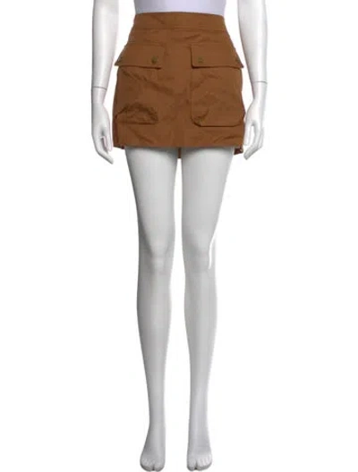 Pre-owned Helmut Lang Mini Skirt In Brown