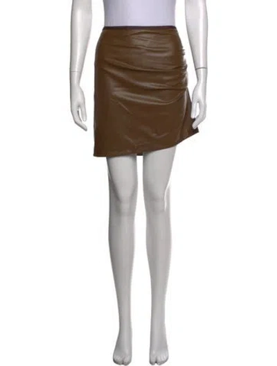 Pre-owned Helmut Lang Mini Skirt In Brown