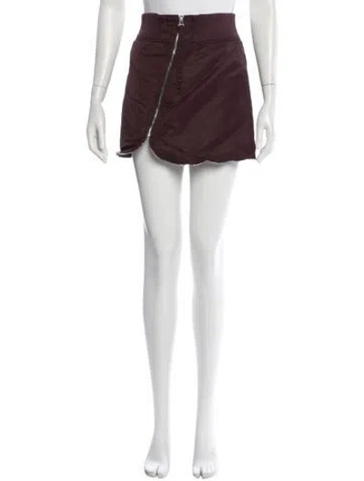 Pre-owned Helmut Lang Mini Skirt In Burgundy