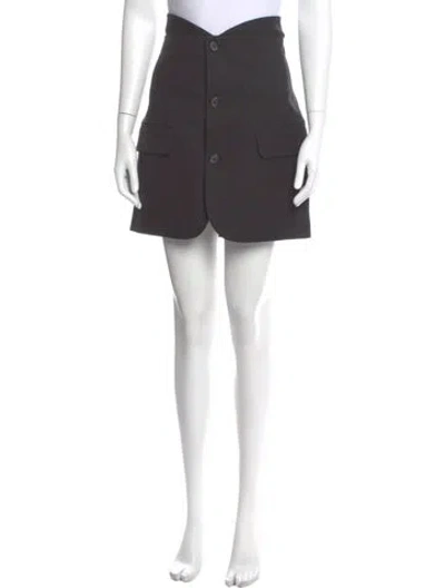 Pre-owned Helmut Lang Mini Skirt In Gray
