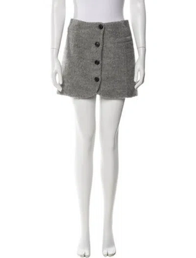 Pre-owned Helmut Lang Mini Skirt In Gray