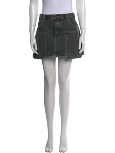 Pre-owned Helmut Lang Mini Skirt In Gray