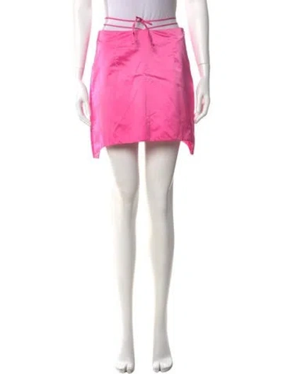 Pre-owned Helmut Lang Mini Skirt In Pink