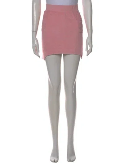 Pre-owned Helmut Lang Mini Skirt In Pink