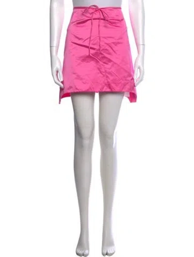 Pre-owned Helmut Lang Mini Skirt In Pink