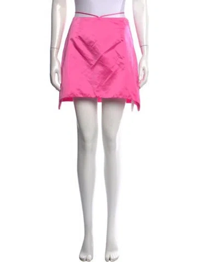 Pre-owned Helmut Lang Mini Skirt In Pink