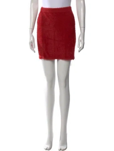 Pre-owned Helmut Lang Mini Skirt In Red