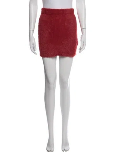 Pre-owned Helmut Lang Mini Skirt In Red