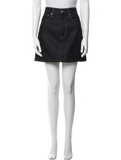 Pre-owned Helmut Lang Mini Skirt W/ Tags In Blue