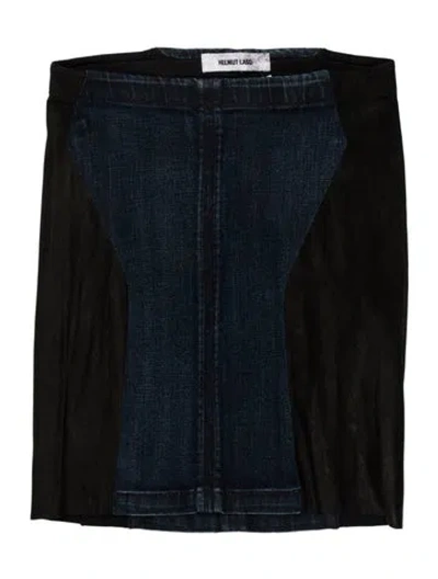 Pre-owned Helmut Lang Mini Skirt W/ Tags In Blue