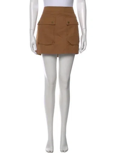 Pre-owned Helmut Lang Mini Skirt W/ Tags In Brown