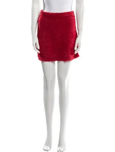 Pre-owned Helmut Lang Mini Skirt W/ Tags In Red