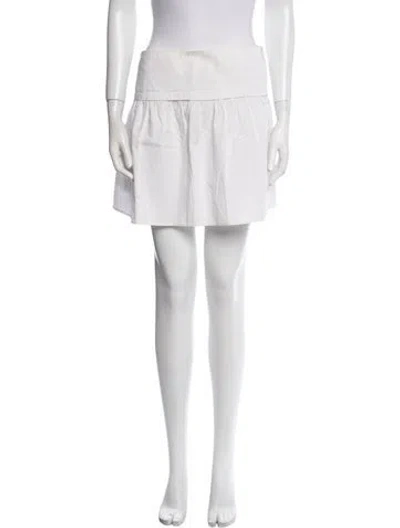 Pre-owned Helmut Lang Mini Skirt In White