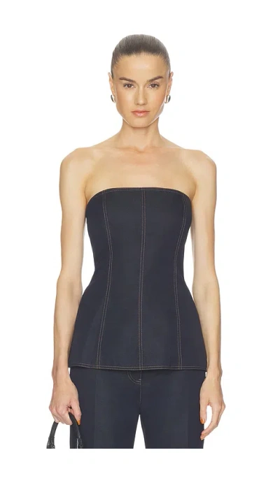 Helmut Lang Minimal Slip Top In Blue