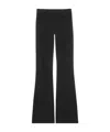 Helmut Lang Mélange-effect Mid-rise Flared Trousers In Black