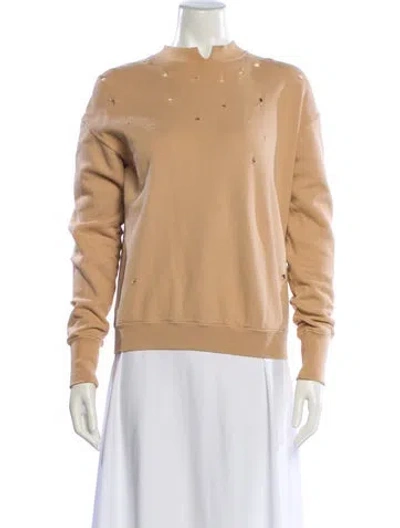Pre-owned Helmut Lang Mock Neck Long Sleeve Sweatshirt In Neutral