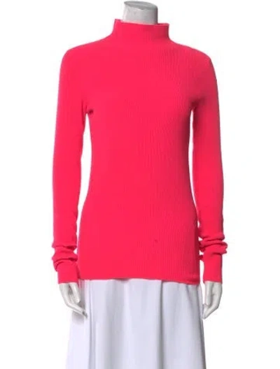 Pre-owned Helmut Lang Mock Neck Long Sleeve Sweatshirt In Pink