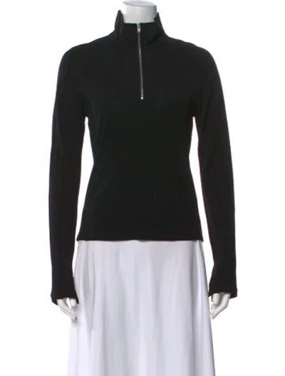 Pre-owned Helmut Lang Mock Neck Long Sleeve Top In Black