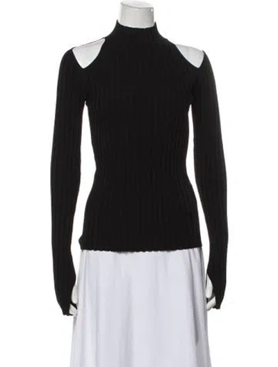 Pre-owned Helmut Lang Mock Neck Long Sleeve Top In Black