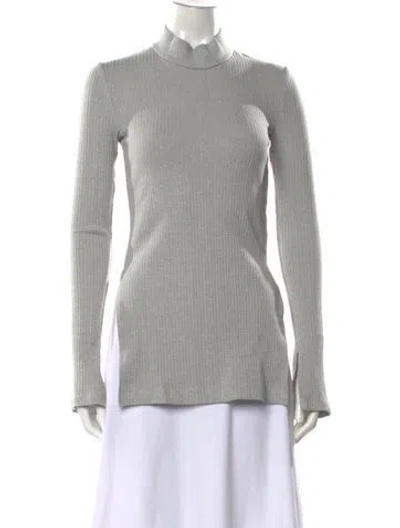 Pre-owned Helmut Lang Mock Neck Long Sleeve Top In Gray