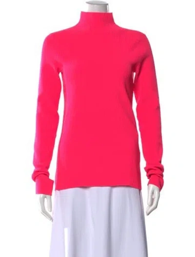Pre-owned Helmut Lang Mock Neck Long Sleeve Top W/ Tags In Pink