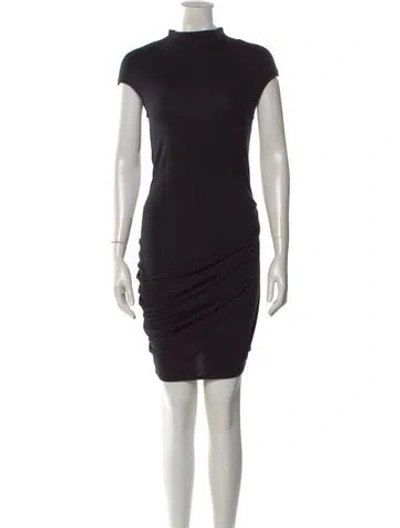 Pre-owned Helmut Lang Mock Neck Mini Dress In Black