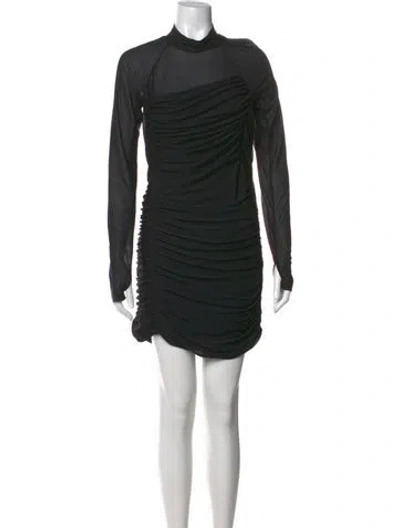 Pre-owned Helmut Lang Mock Neck Mini Dress In Black