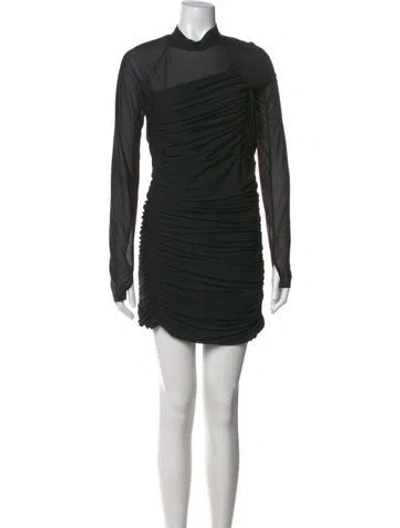 Pre-owned Helmut Lang Mock Neck Mini Dress In Black