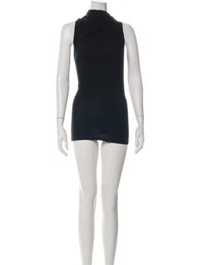 Pre-owned Helmut Lang Mock Neck Mini Dress In Black