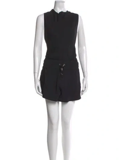 Pre-owned Helmut Lang Mock Neck Romper In Black