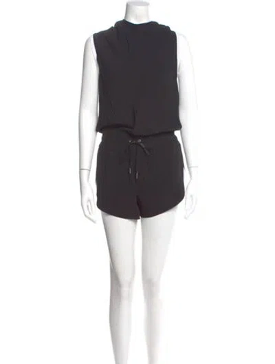 Pre-owned Helmut Lang Mock Neck Romper In Gray