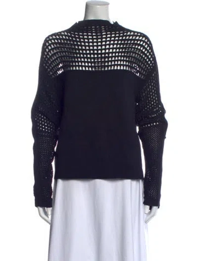 Pre-owned Helmut Lang Mock Neck Sweater In Blue